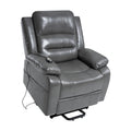 Fauteuil inclinable électrique de luxe réglable avec élévateur pour personnes âgées, en similicuir, dossier divisé