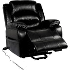 Fauteuil inclinable électrique de luxe réglable avec élévateur pour personnes âgées, en similicuir, dossier divisé