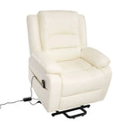 Fauteuil inclinable électrique de luxe réglable avec élévateur pour personnes âgées, en similicuir, dossier divisé