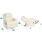 Fauteuil inclinable électrique de luxe réglable avec élévateur pour personnes âgées, en similicuir, dossier divisé