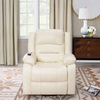 Fauteuil inclinable électrique de luxe réglable avec élévateur pour personnes âgées, en similicuir, dossier divisé