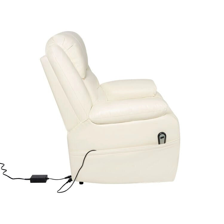 Fauteuil inclinable électrique de luxe réglable avec élévateur pour personnes âgées, en similicuir, dossier divisé