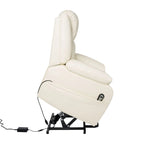 Fauteuil inclinable électrique de luxe réglable avec élévateur pour personnes âgées, en similicuir, dossier divisé