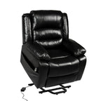 Fauteuil inclinable électrique de luxe réglable avec élévateur pour personnes âgées, en similicuir, dossier divisé