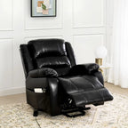 Fauteuil inclinable électrique de luxe réglable avec élévateur pour personnes âgées, en similicuir, dossier divisé