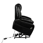 Fauteuil inclinable électrique de luxe réglable avec élévateur pour personnes âgées, en similicuir, dossier divisé