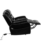 Fauteuil inclinable électrique de luxe réglable avec élévateur pour personnes âgées, en similicuir, dossier divisé