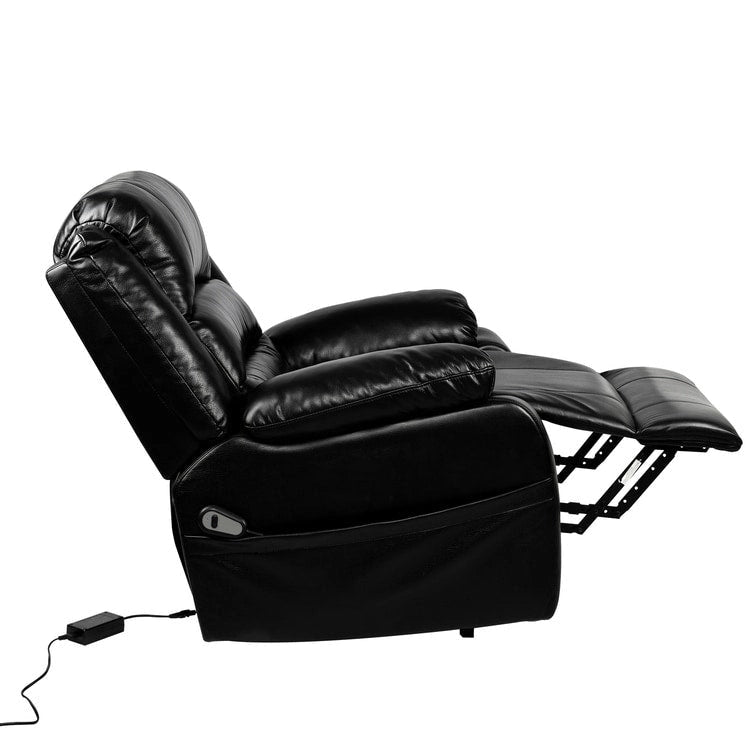 Fauteuil inclinable électrique de luxe réglable avec élévateur pour personnes âgées, en similicuir, dossier divisé