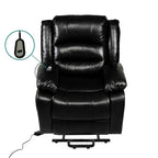 Fauteuil inclinable électrique de luxe réglable avec élévateur pour personnes âgées, en similicuir, dossier divisé