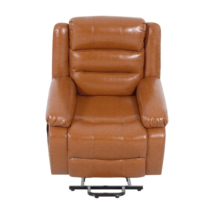Fauteuil inclinable électrique de luxe réglable avec élévateur pour personnes âgées, en similicuir, dossier divisé