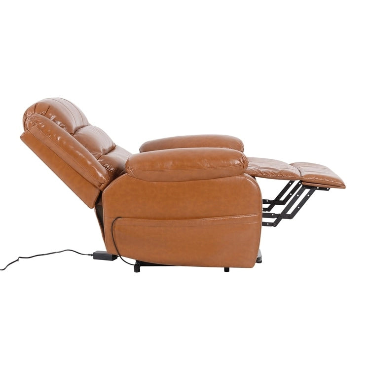 Fauteuil inclinable électrique de luxe réglable avec élévateur pour personnes âgées, en similicuir, dossier divisé
