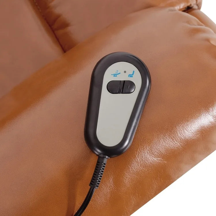 Fauteuil inclinable électrique de luxe réglable avec élévateur pour personnes âgées, en similicuir, dossier divisé