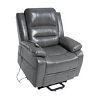 Fauteuil inclinable électrique de luxe réglable avec élévateur pour personnes âgées, en similicuir, dossier divisé