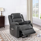 Fauteuil inclinable électrique de luxe réglable avec élévateur pour personnes âgées, en similicuir, dossier divisé