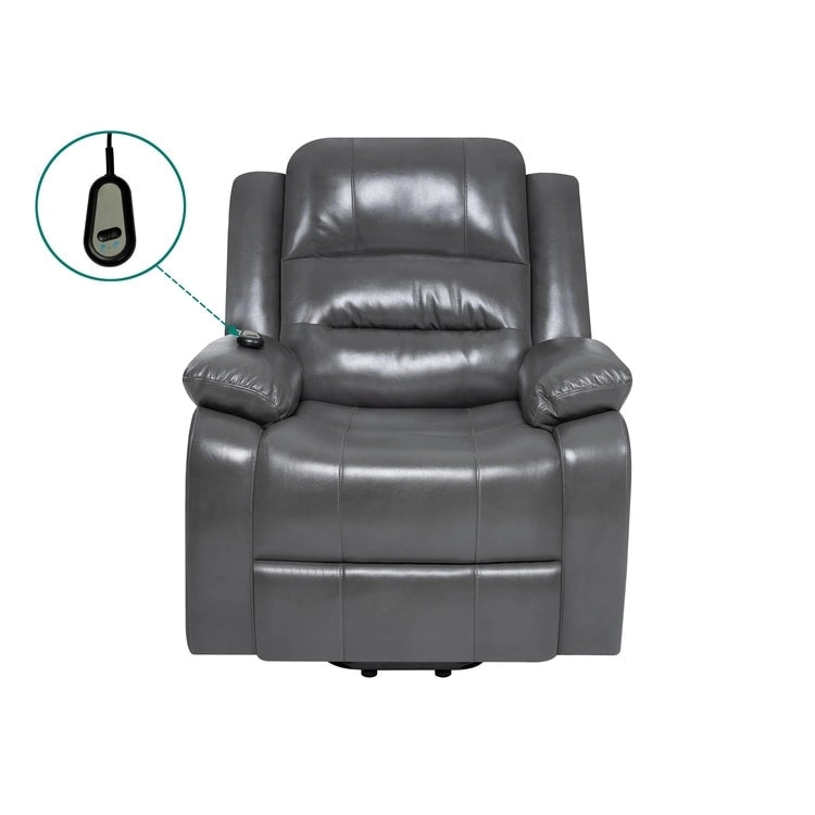 Fauteuil inclinable électrique de luxe réglable avec élévateur pour personnes âgées, en similicuir, dossier divisé