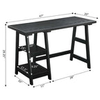 Convenience Concepts Designs2Go Trestle Desk with Shelves