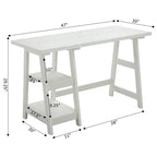 Convenience Concepts Designs2Go Trestle Desk with Shelves