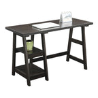 Convenience Concepts Designs2Go Trestle Desk with Shelves