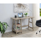 Convenience Concepts Designs2Go Trestle Desk with Shelves