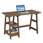 Convenience Concepts Designs2Go Trestle Desk with Shelves