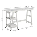 Convenience Concepts Designs2Go Trestle Desk with Shelves