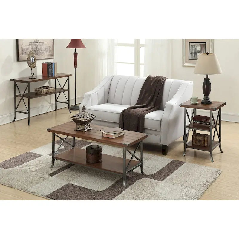 Table basse Brookline avec étagère de Convenience Concepts
