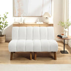 Art Leon Modern Armless Accent Chair Setional Loveseat Sofa