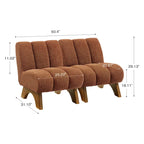 Art Leon Modern Armless Accent Chair Setional Loveseat Sofa