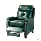 Fauteuil inclinable Gaspar Mid-Century Modern en cuir véritable avec pieds en bois - Lot de 2 par HULALA HOME