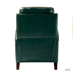 Fauteuil inclinable Gaspar Mid-Century Modern en cuir véritable avec pieds en bois - Lot de 2 par HULALA HOME