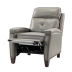 Fauteuil inclinable Gaspar Mid-Century Modern en cuir véritable avec pieds en bois - Lot de 2 par HULALA HOME