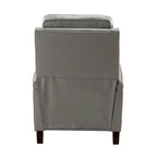 Fauteuil inclinable Gaspar Mid-Century Modern en cuir véritable avec pieds en bois - Lot de 2 par HULALA HOME