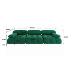 Canapé sectionnel réversible modulable en velours, Vert