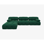 Canapé sectionnel réversible modulable en velours, Vert