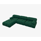 Canapé sectionnel réversible modulable en velours, Vert