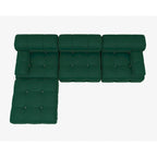 Canapé sectionnel réversible modulable en velours, Vert