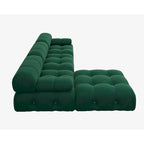 Canapé sectionnel réversible modulable en velours, Vert