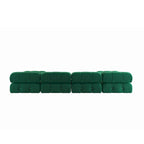 Canapé sectionnel réversible modulable en velours, Vert