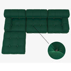 Canapé sectionnel réversible modulable en velours, Vert