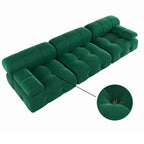 Canapé sectionnel réversible modulable en velours, Vert