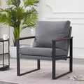 MCombo Fauteuil d'appoint moderne avec coussin rembourré, similicuir HQ304