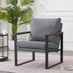 MCombo Fauteuil d'appoint moderne avec coussin rembourré, similicuir HQ304