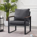 MCombo Fauteuil d'appoint moderne avec coussin rembourré, similicuir HQ304