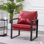 MCombo Fauteuil d'appoint moderne avec coussin rembourré, similicuir HQ304