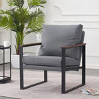 MCombo Fauteuil d'appoint moderne avec coussin rembourré, similicuir HQ304
