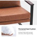 MCombo Fauteuil d'appoint moderne avec coussin rembourré, similicuir HQ304