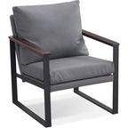MCombo Fauteuil d'appoint moderne avec coussin rembourré, similicuir HQ304