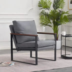 MCombo Fauteuil d'appoint moderne avec coussin rembourré, similicuir HQ304