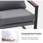 MCombo Fauteuil d'appoint moderne avec coussin rembourré, similicuir HQ304