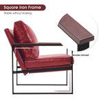 MCombo Fauteuil d'appoint moderne avec coussin rembourré, similicuir HQ304